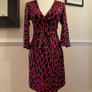 JB by Julie Brown Jersey Wrap Dress - Dahlia Print